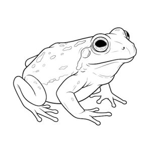 Coloriage de crapaud amphibien