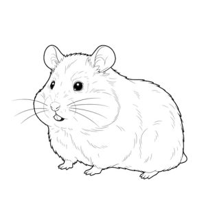 Coloriage de hamster